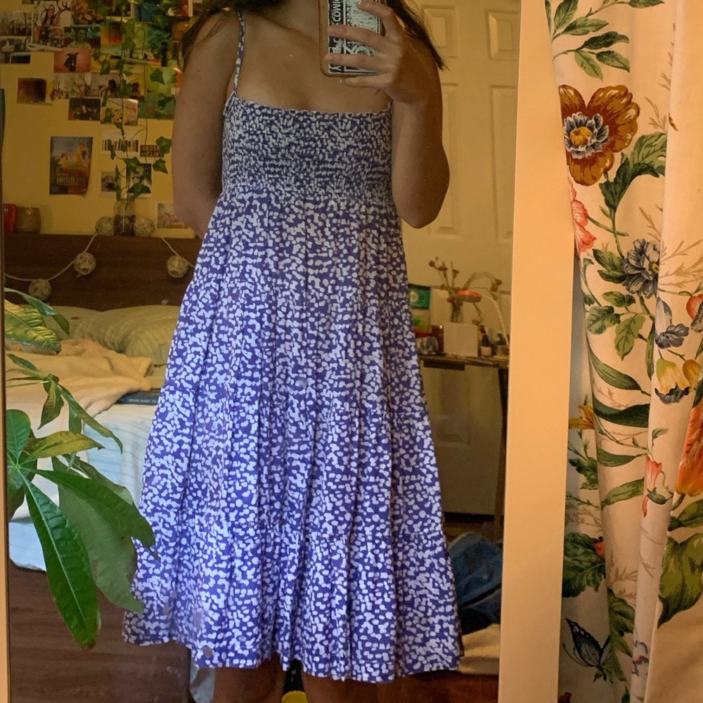 y2k/ 90s dress patterned- purple